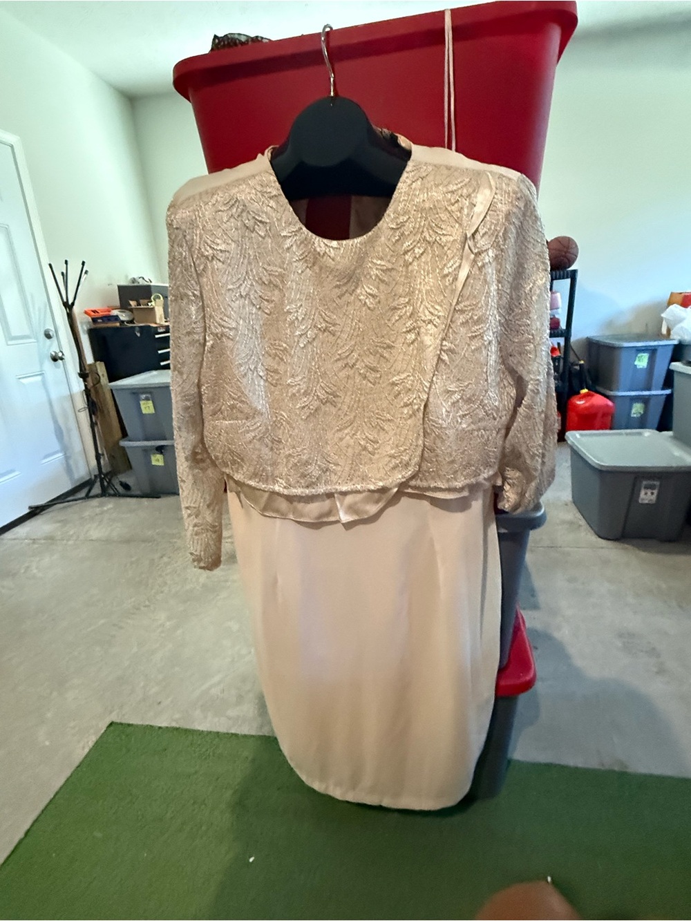 Elegant Cream Lace Overlay Women’s Dress p31